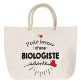 Sac Fête des Mères Mamie Famille Idée Cadeau anniversaire Noël Travail Boulot Métier Départ Retraite Collègue Femme cabas shopping plage