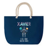 Sac de plage Bleu anse corde Xavier Unique dans l'Univers
