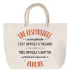 Sac Fête des Mères Mamie Famille Idée Cadeau anniversaire Noël Travail Boulot Métier Départ Retraite Collègue Femme cabas shopping plage