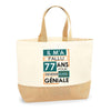 Sac Jute Fête des Mères Fêtes des Pères Mamie Papi Famille Idée Cadeau anniversaire Noël Travail Boulot Métier Départ Retraite Collègue Femme Homme