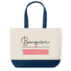 Sac de shopping bleu Banquière en Vacances
