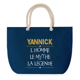 Sac de plage Bleu anse corde Yannick Mythe Légende -jaune