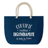 Sac de plage Bleu anse corde Certifié meilleur Ergothérapeute