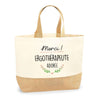 Sac Jute Fête des Mères Fêtes des Pères Mamie Papi Famille Idée Cadeau anniversaire Noël Travail Boulot Métier Départ Retraite Collègue Femme Homme