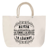 Sac Fête des Mères Mamie Famille Idée Cadeau anniversaire Noël Travail Boulot Métier Départ Retraite Collègue Femme cabas shopping plage