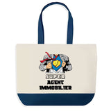Sac de shopping bleu Super Agent Immobilier