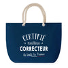 Sac de plage Bleu anse corde Certifié meilleur Correcteur