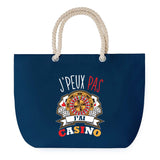 Sac de plage Bleu anse corde J'peux Pas Casino