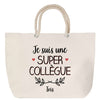 Sac Fête des Mères Mamie Famille Idée Cadeau anniversaire Noël Travail Boulot Métier Départ Retraite Collègue Femme cabas shopping plage