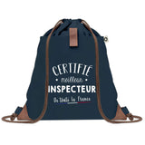 Sac à dos Bleu avec pochette Certifié meilleur Inspecteur