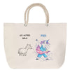 Sac Fête des Mères Mamie Famille Idée Cadeau anniversaire Noël Travail Boulot Métier Départ Retraite Collègue Femme cabas shopping plage
