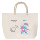 Sac Fête des Mères Mamie Famille Idée Cadeau anniversaire Noël Travail Boulot Métier Départ Retraite Collègue Femme cabas shopping plage