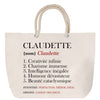 Sac Fête des Mères Mamie Famille Idée Cadeau anniversaire Noël Travail Boulot Métier Départ Retraite Collègue Femme cabas shopping plage