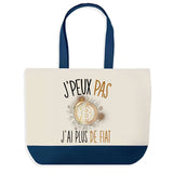 Sac de shopping bleu J'peux pas Bitcoin Cryptomonnaie Fiat