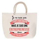 Sac Fête des Mères Mamie Famille Idée Cadeau anniversaire Noël Travail Boulot Métier Départ Retraite Collègue Femme cabas shopping plage