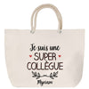 Sac Fête des Mères Mamie Famille Idée Cadeau anniversaire Noël Travail Boulot Métier Départ Retraite Collègue Femme cabas shopping plage