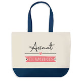 Sac de shopping bleu Assmat en Vacances