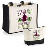 Cabas homme ou femme sac plage ou shopping tote bag pochette trousse Idée cadeau original pour anniversaire Noël travail départ retraite collègue famille fete des mères fetes des pères papa maman mamie papi
