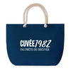 Sac de plage Bleu anse corde Cuvée 1982