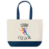Sac de shopping bleu Courir c'est la Vie