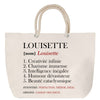 Sac Fête des Mères Mamie Famille Idée Cadeau anniversaire Noël Travail Boulot Métier Départ Retraite Collègue Femme cabas shopping plage