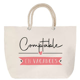 Sac Fête des Mères Mamie Famille Idée Cadeau anniversaire Noël Travail Boulot Métier Départ Retraite Collègue Femme cabas shopping plage