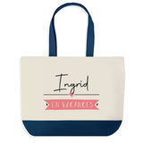 Sac de shopping bleu Ingrid en Vacances