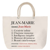 Sac Fête des Mères Mamie Famille Idée Cadeau anniversaire Noël Travail Boulot Métier Départ Retraite Collègue Femme cabas shopping plage