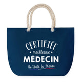 Sac de plage Bleu anse corde Certifiée meilleure Médecin