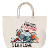 Sac Fête des Mères Mamie Famille Idée Cadeau anniversaire Noël Travail Boulot Métier Départ Retraite Collègue Femme cabas shopping plage