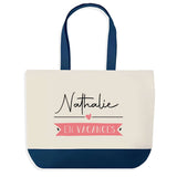 Sac de shopping bleu Nathalie en Vacances
