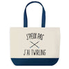 Sac de shopping bleu J'peux pas Twirling