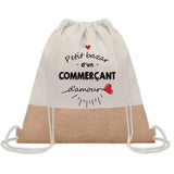 Sac Fête des Pères Papi Papa Cadeau anniversaire Noël Travail Boulot Métier Départ Retraite Collègue Homme cabas shopping plage