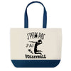 Sac de shopping bleu J'peux pas Volleyball