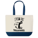 Sac de shopping bleu J'peux pas Volleyball