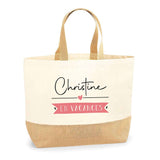 Sac Jute Fête des Mères Fêtes des Pères Mamie Papi Famille Idée Cadeau anniversaire Noël Travail Boulot Métier Départ Retraite Collègue Femme Homme