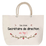 Sac Fête des Mères Mamie Famille Idée Cadeau anniversaire Noël Travail Boulot Métier Départ Retraite Collègue Femme cabas shopping plage