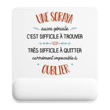 Tapis de souris ergonomique avec repose-poignet, accessoire bureau pour femme et homme, fête des pères, cadeau pas cher, idée cadeau fête des mères, secret santa, départ à la retraite, télétravail et gaming