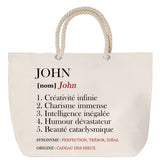 Sac Fête des Mères Mamie Famille Idée Cadeau anniversaire Noël Travail Boulot Métier Départ Retraite Collègue Femme cabas shopping plage