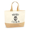 Sac Jute Fête des Mères Fêtes des Pères Mamie Papi Famille Idée Cadeau anniversaire Noël Travail Boulot Métier Départ Retraite Collègue Femme Homme