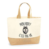 Sac Jute Fête des Mères Fêtes des Pères Mamie Papi Famille Idée Cadeau anniversaire Noël Travail Boulot Métier Départ Retraite Collègue Femme Homme