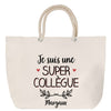 Sac Fête des Mères Mamie Famille Idée Cadeau anniversaire Noël Travail Boulot Métier Départ Retraite Collègue Femme cabas shopping plage