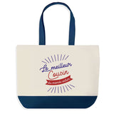 Sac de shopping bleu Cousin Meilleur du Monde