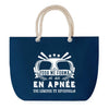 Sac de plage Bleu anse corde Apnée Légende Humour Geek