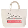 Sac Fête des Mères Mamie Famille Idée Cadeau anniversaire Noël Travail Boulot Métier Départ Retraite Collègue Femme cabas shopping plage