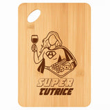 Planche bambou gravée personnalisée femme idée cadeau Fête des Mères apéro 30×20 prénom cuisine plateau fromage anniversaire noel maman mamie