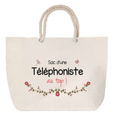 Sac Fête des Mères Mamie Famille Idée Cadeau anniversaire Noël Travail Boulot Métier Départ Retraite Collègue Femme cabas shopping plage