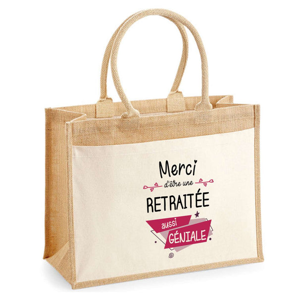 Sac Fête des Mères Mamie MAman Soeur Femme Famille Idée Cadeau anniversaire Noël Travail Boulot Métier Départ Retraite Collègue Femme cabas shopping plage