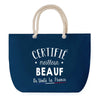 Sac de Plage Bleu avec Anse Corde Certifié meilleur Beauf