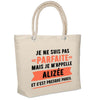 Sac Fête des Mères Mamie Famille Idée Cadeau anniversaire Noël Travail Boulot Métier Départ Retraite Collègue Femme cabas shopping plage